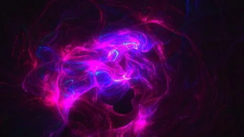 Abstract fractal background 3d rendering animation. Seamless loop Stock Illustration