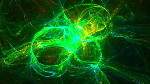 Abstract fractal background 3d rendering animation. Seamless loop Stock Illustration