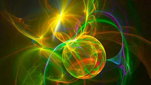 Abstract fractal background 3d rendering animation. Seamless loop Stock Illustration