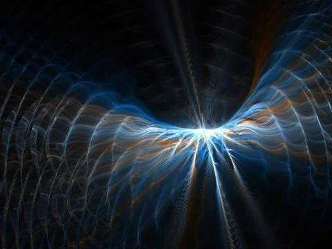 Abstract fractal background. Computer generated graphics. Strange light refle Stock Illustration
