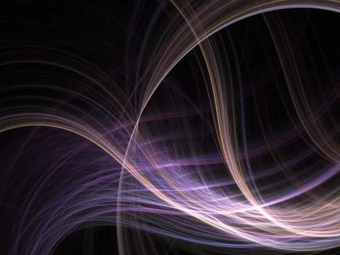 Abstract fractal background. Computer generated graphics. Light rays, magic w Stock Illustration