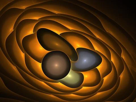 Abstract fractal background. Computer generated graphics. Blurry bubbles in a 스톡 일러스트