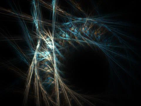 Abstract fractal background. Computer generated graphics. Magic light rays 3d Stock Illustration