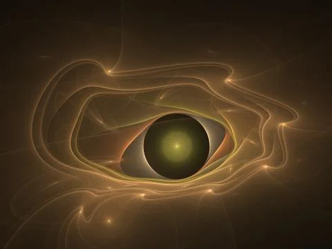 Abstract fractal background. Computer generated graphics. Magic light effects Stock Illustration