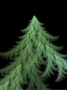 Abstract fractal background. Computer generated graphics. Christmas tree shap Stock Illustration