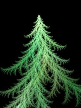 Abstract fractal background. Computer generated graphics. Christmas tree rend Illustrazione stock