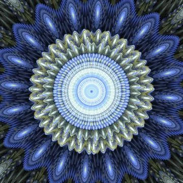 Abstract fractal background. Computer generated graphics. Floral intricate te Stock Illustration