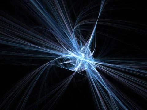 Abstract fractal background. Computer generated graphics. Space lines 3D. Illustrazione stock
