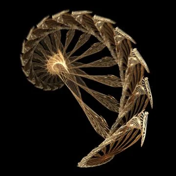 Abstract fractal background. Computer generated graphics. Spiral 3D. Stock Illustration