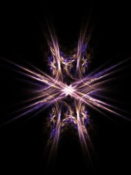Abstract fractal background. Computer generated graphics. Star shape 3D. Stock Illustration