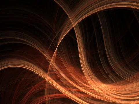 Abstract fractal background. Computer generated graphics. Wavy fire blur 3D. Stock Illustration