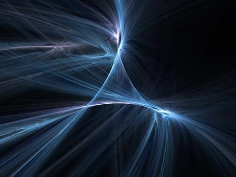 Abstract fractal background. Computer generated graphics. Blue brightness 3D. Stock Illustration