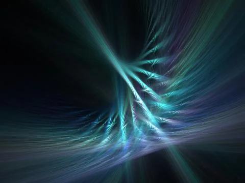 Abstract fractal background. Computer generated graphics. Blurry waves. Stock Photos
