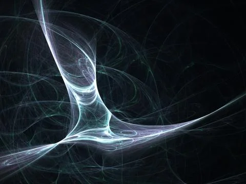 Abstract fractal background. Computer generated graphics. Greenish light. Foto stock