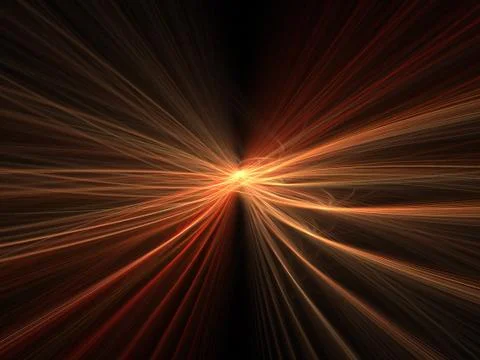Abstract fractal background. Computer generated graphics. Orange explosion li Stock Photos