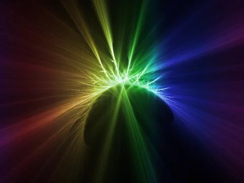 Abstract fractal background. Computer generated graphics. Strange rainbow lig Stock Photos
