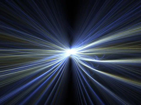 Abstract fractal background. Computer generated graphics. Blue space explosio Stock Photos