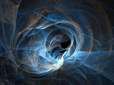 Abstract fractal background. Computer generated graphics. 3D light waves. Stock Photos