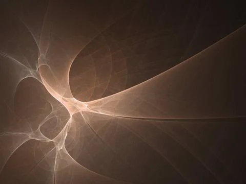 Abstract fractal background. Computer generated graphics. Orange light blur. Stock Photos