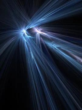 Abstract fractal background. Computer generated graphics. Blue explosion 3D l Stock Photos