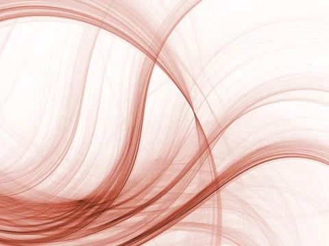 Abstract fractal background. Computer generated graphics. Red soft waves. Stock Photos