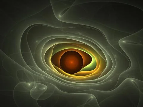 Abstract fractal background. Computer generated graphics. Strange red eye. Stock Photos