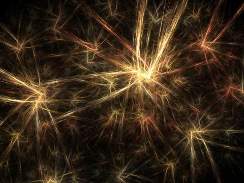 Abstract fractal background. Computer generated graphics. Rendered fireworks. Stock Photos