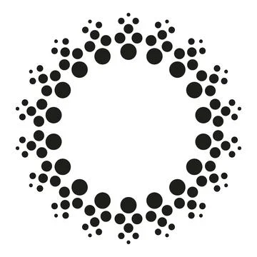 Abstract fractal circle pattern forming a frame Stock Illustration