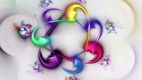 Abstract fractal colored lines full HD Stock Footage 86003485