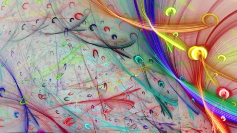 Abstract fractal colored lines full HD Stock Footage 86132964