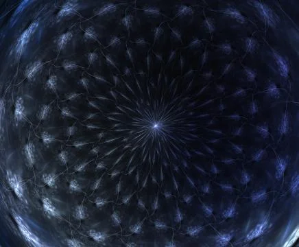 Abstract fractal composition. Magic explosion star with particles, motion ill Stockillustratie