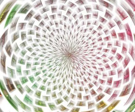 Abstract fractal composition. Magic explosion star with particles, motion ill Stock Illustration