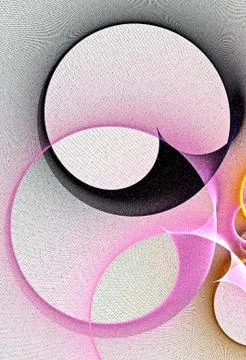 Abstract, fractal, computer-generated image of multi-colored geometric shapes Stock Illustration