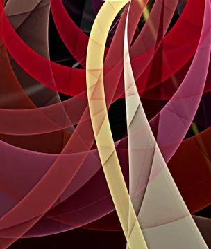 Abstract, fractal, computer-generated image of multi-colored geometric shapes Stock Illustration