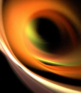 Abstract, fractal, computer-generated image of multicolored arches and curves Stock Illustration
