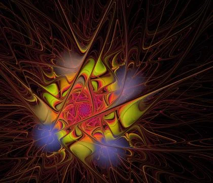 Abstract fractal computer generated image, for backgrounds, web design. Stock Illustration