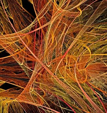 Abstract fractal computer image of a background of multi-colored yellow, brown Stock Illustration