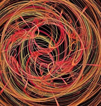 Abstract fractal computer image of a background of multi-colored yellow, brow Stock Illustration