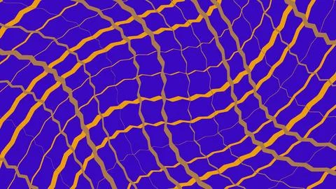 Abstract fractal crack pattern on blue background Stock Illustration