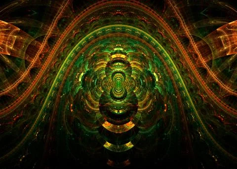 Abstract Fractal Delicate Pattern Background - Fractal Art Stock Illustration