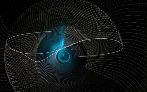 Abstract fractal element in rotational motion pattern for your design. Isolat Stock Illustration