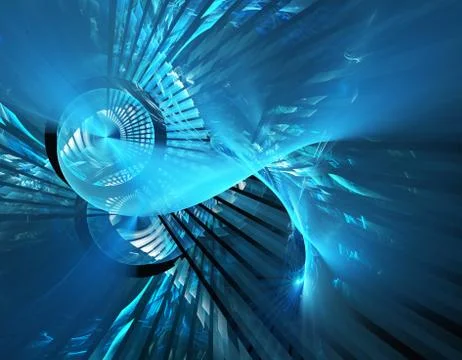 Abstract fractal element in rotational motion for your design Stock Illustration