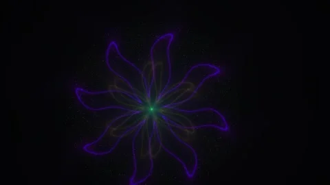 Abstract Fractal Flower Bloom in Deep Space. Stock Footage 334454867