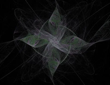 Abstract fractal flower four petals Stock Illustration