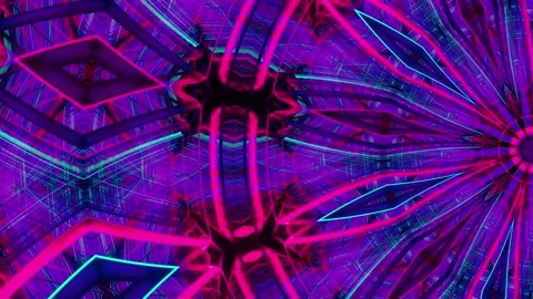 Abstract fractal forms morph and oscillate to show loop views moving background. Stock Footage 185476092