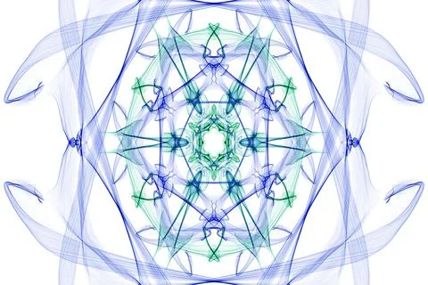 Abstract fractal futuristic colourful pattern on white background Stock Illustration
