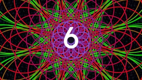 Abstract fractal geometry pattern with vibrant radial lines and cosmic ener.. Stock Footage 342094901