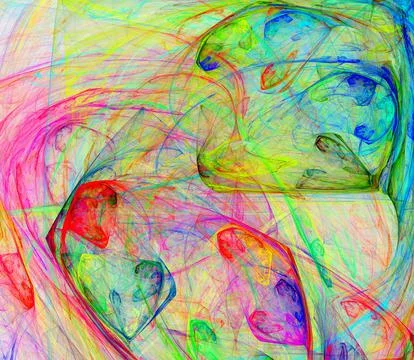 Abstract fractal graphics. Design element. Multicolor Stock Illustration