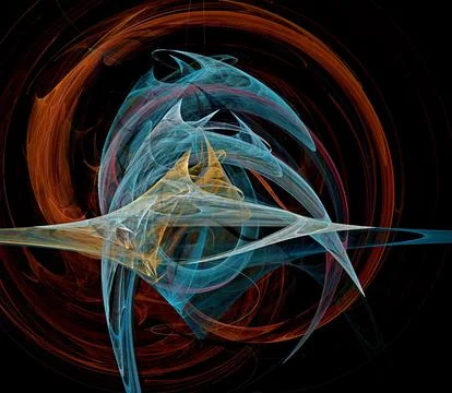 Abstract fractal graphics. Design element. Multicolor Stock Illustration