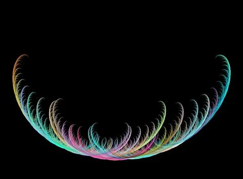 Abstract fractal graphics. Design element. Multicolor Stock Illustration